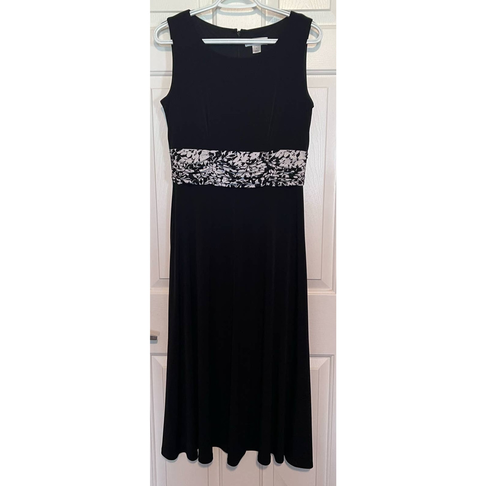Christopher & Banks Women's Black Maxi Dress Size 8 46" Long x 17" Pit to Pit